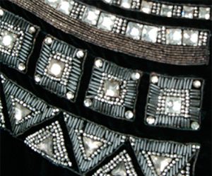 Detail, evening gown. Gilbert Adrian. c. 1931 Image Collection: Drexel Digital Museum Project. Object Collection: Fox Historic Costume Collection. 76.1.1. gift of Mrs. Thomas E. Burns Jr.