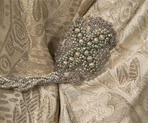 Evening gown detail. Madeleine Cheruit. c.1910. Image Collection: Drexel Digital Museum. Object Collection: Fox Historic Costume Collection. 3994. gift of Amanda (Minnie) Drexel Fell Cassatt.