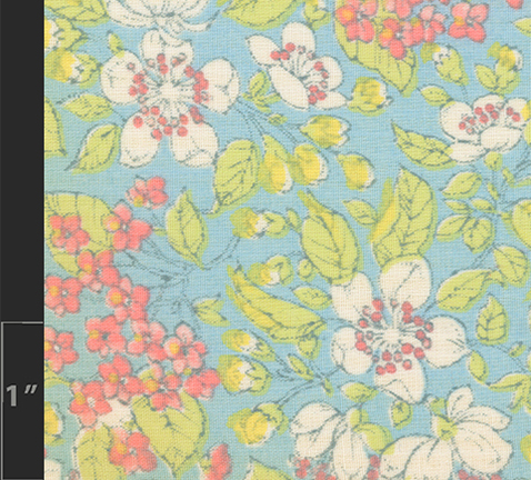Marielle Bancou Segal floral printed textile design for The Villager 1960s swatch 4 Drexel Digital Museum