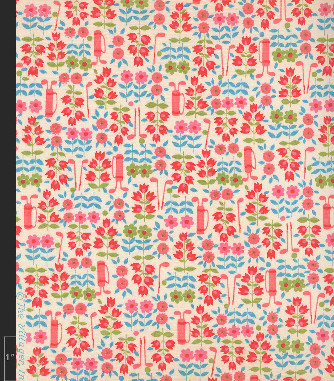 Marielle Bancou Segal conversational printed textile design for The Villager 1960s full 1 Drexel Digital Museum