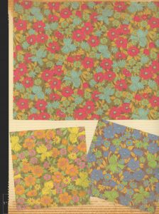 Marielle Bancou Segal colorways of printed textile design for The Villager 1960s full 3 Drexel Digital Museum