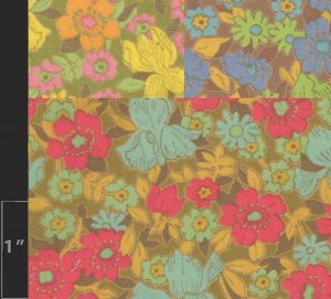 Marielle Bancou Segal colorways of printed textile design for The Villager 1960s swatch 3 Drexel Digital Museum