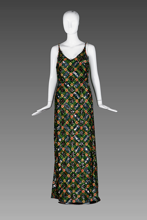 James Galanos, Silk Organza Beaded Evening Gown, Fall 1957